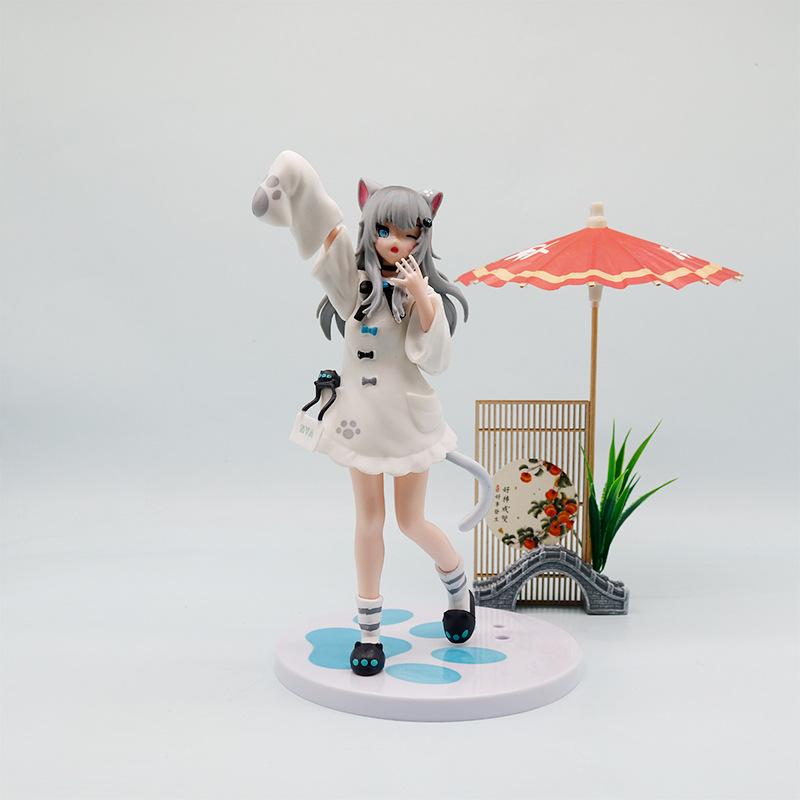 

21cm Anime Figure Stand Cat Girl Model Toys PVC Kawayi Girl Action Figures Pvc Collection Desktop Decoration Gifts