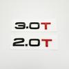 3D ABS 1.8T 2.0T 3.0T Black and Red Emblem Car Trunk Letters Logo Badge Decals Sticker For A1 A3 A4 A5 A6 A7 A8 Q2 Q3 Q5 Q7