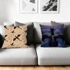 Cushion Cover Silky Short Plush Home Sofa Cushion Cover - Invisible Zipper Home Decoration F-Fourth W-Wing Dragon