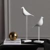 Decorsative Sculpture Home Decors Resin Birds Statues with Base Birds Figurines Table Top Decors for Living Room,Bedroom
