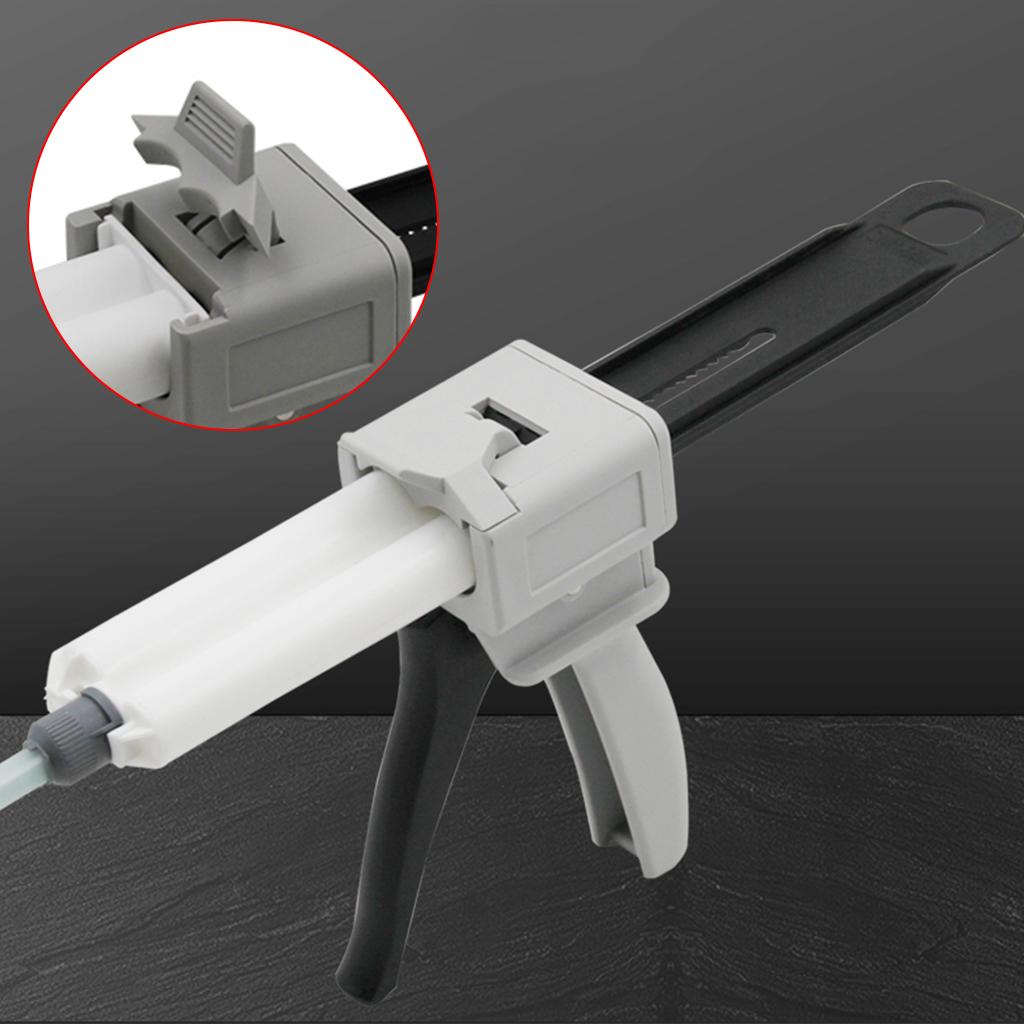 Upgraded Dispenser Gun Epoxy Glue Gun for Impression Mixing Dispensing Gun Applied to 50ml 1: 1/1: 2 AB Plastic Tube Dur