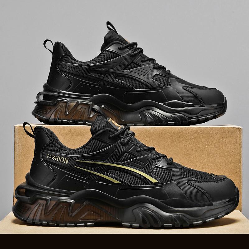Autumn Casual Mesh Putian Sports Shoes Air Cushion Shock Absorption and Height Black Dad Tide Shoes Autumn and Winter