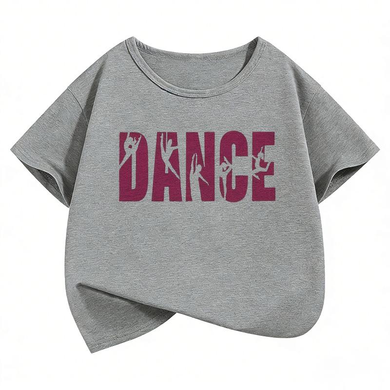 Dance Girl Design Funny T Shirts Short Sleeve Kids Childrens Tshirt Boys Girls Summer Spring Casual Top Tee Shirt