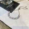Nuovo Bracciale da Donna Regolabile Placcato Oro Lucido Completamente Intarsiato di Strass Forma a Goccia Moda Bracciale in Zircone Gioiello Regalo