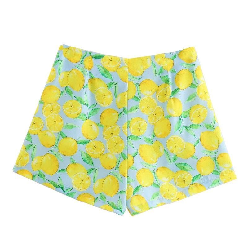 Jnleaog Autumn New Women's Clothing Fashion Style French Style Design Easiest for Match Blended Print Casual Shorts