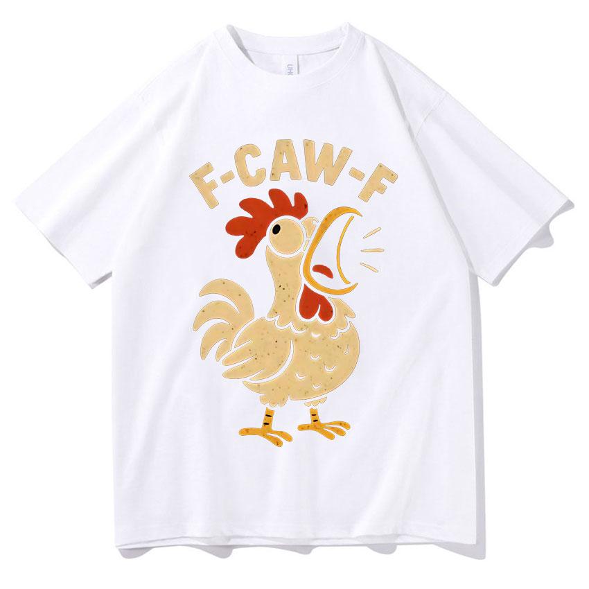 Funny FCawF TShirt Double Sided Print Men Fashion High Quality Y2K Tshirt Chicken Casual Short Sleeve Hot Sale Teenagers Tops