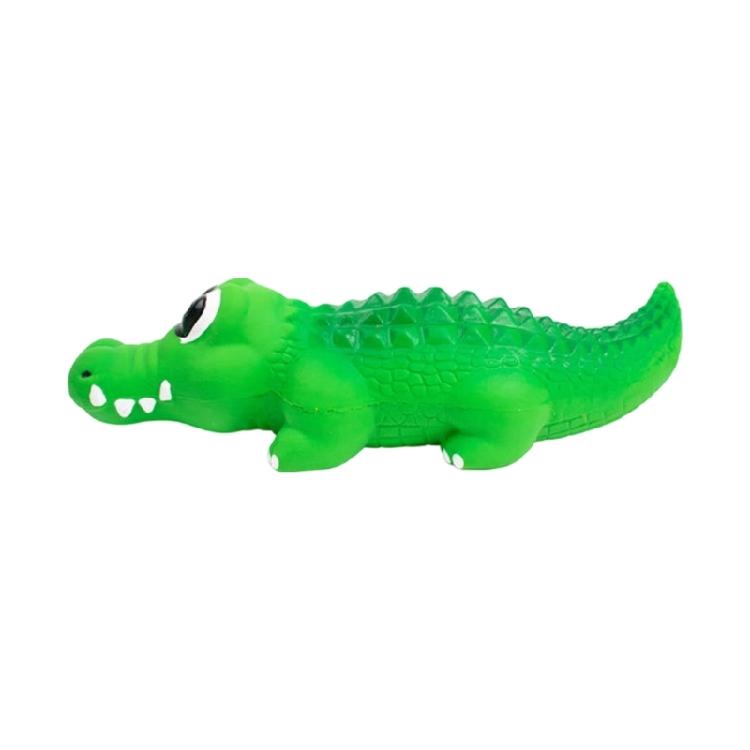 

Interactive Latex Alligator Shape Pet Toy with Soundable Design Chew and Teeth Toy for Dog Entertainment Exercise Fun S