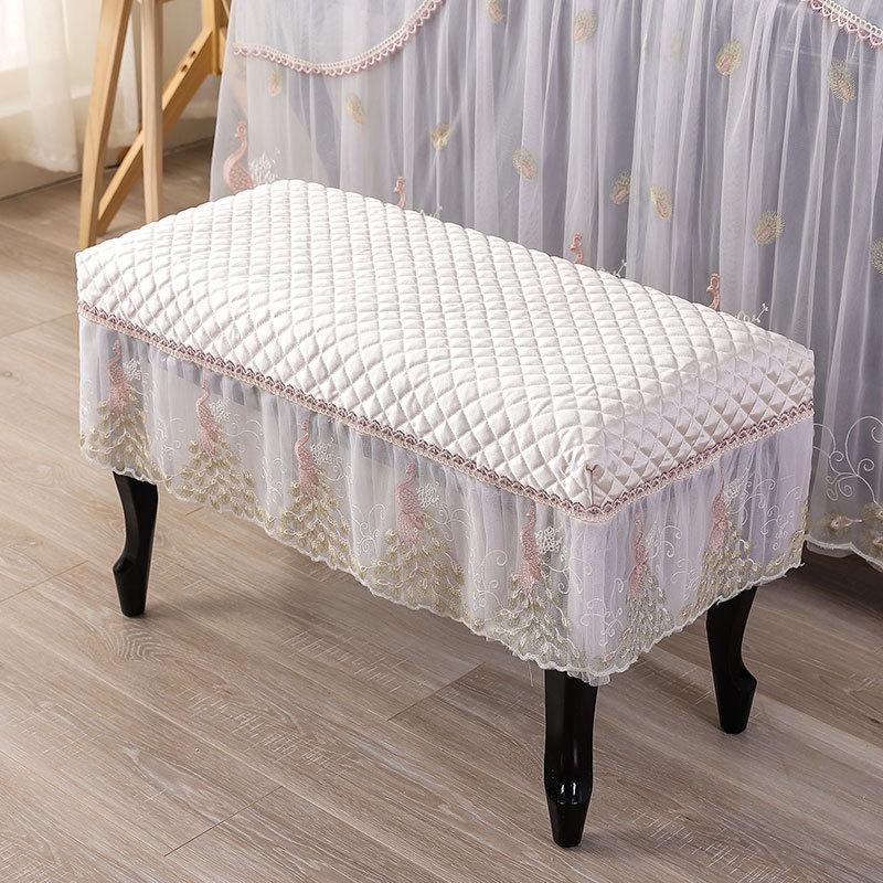 1piece New European Style Beautiful Piano Cover Modern Minimalist Piano Bench Cover Household Lace Dust Cover Cloth