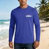 Herren Langarm Outdoor Hemd UPF50 Plus Sonnenschutz Atmungsaktiv Leicht Lockerer Schnitt Schnelltrocknend Sommer Freizeit Oberteil