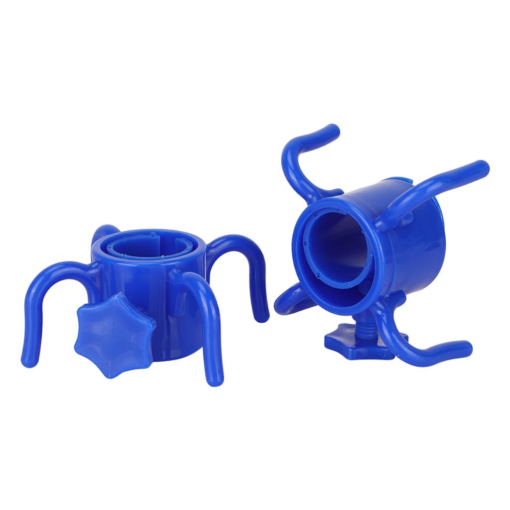 2 Peças Gancho Pendurador de Guarda-Sol de Praia de Plástico Porta-Guarda-Chuva 4 Pontas Porta-Toalha Chapéu Óculos de Sol Azul