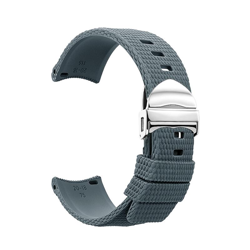 Quick-release elbow with curved fluororubber Watch strap for Tudor White Panda BLACK BAY Chronograph Monster Gold Eye M79360