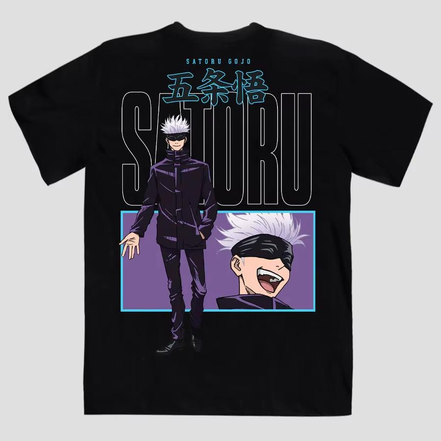 Jujutsu Kaisen Anime Spell Battle Gojo Sato Printed Tshirt Unisexs and Womens Tshirt Unisexs Top Sports Tshirt 2026 Summer New
