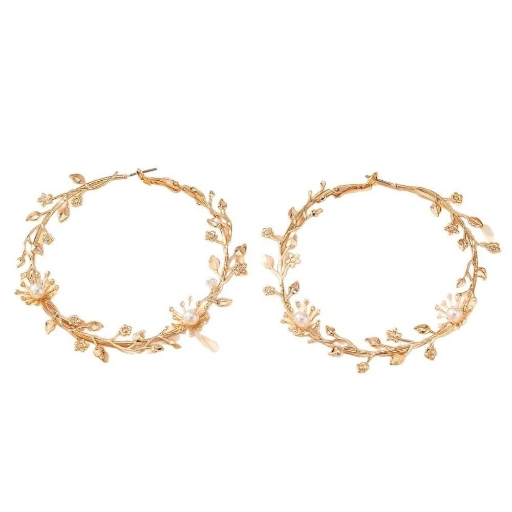 Black Exaggerated Hoop Earrings Gold Color Earrings Studs Geometric Earrings  Designer Accessory