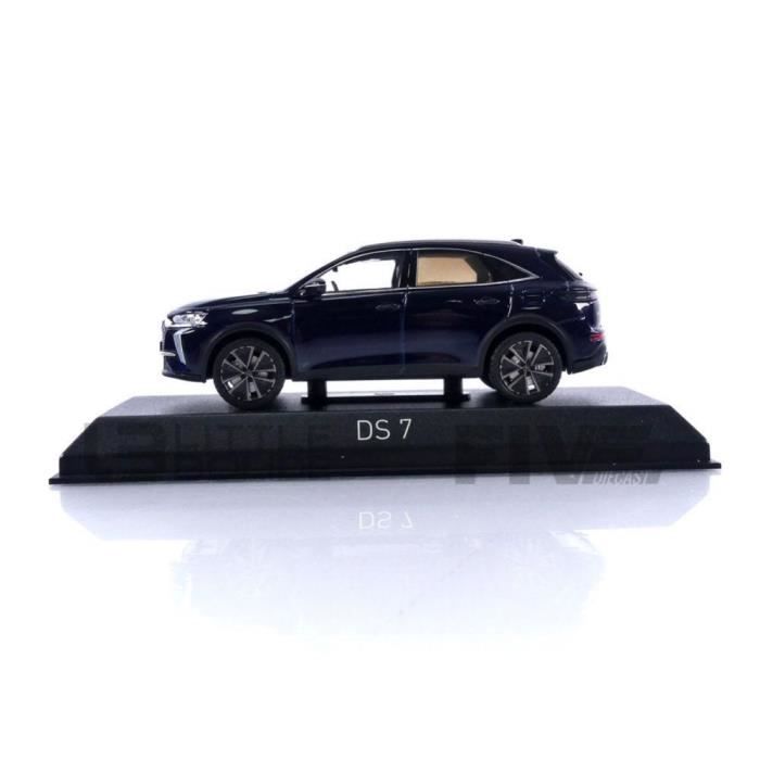 Voiture miniature de collection - norev - citroen ds7 - saphir blue - blanc - 1/43