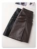 Autumn/Winter 2024 Coffee PU Leather Midi Skirt: High-End, Hip-Hugging, Slimming A-Line Design for Women