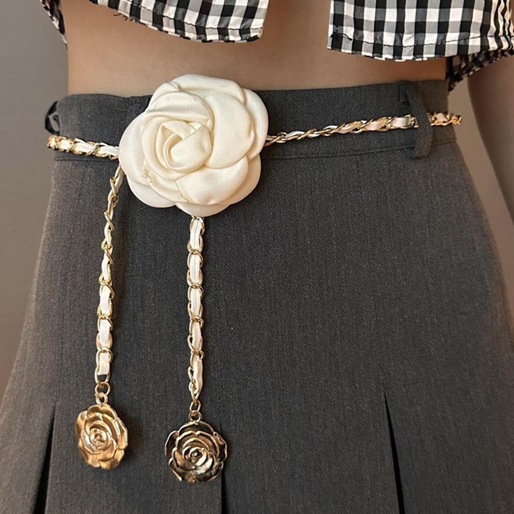Small Fragrant Wind Metal Waist Chain Accessories Dress High-Grade Korean Version Of The Net Red With A Thin Belt Woman