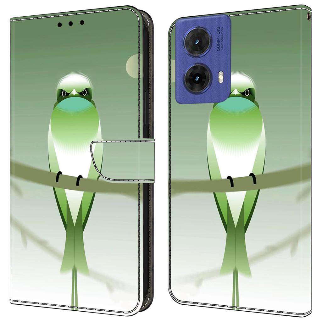 Etui portfelowe ze skóry PU na Motorola Moto G85 5G/S50 Neo 5G z podstawką