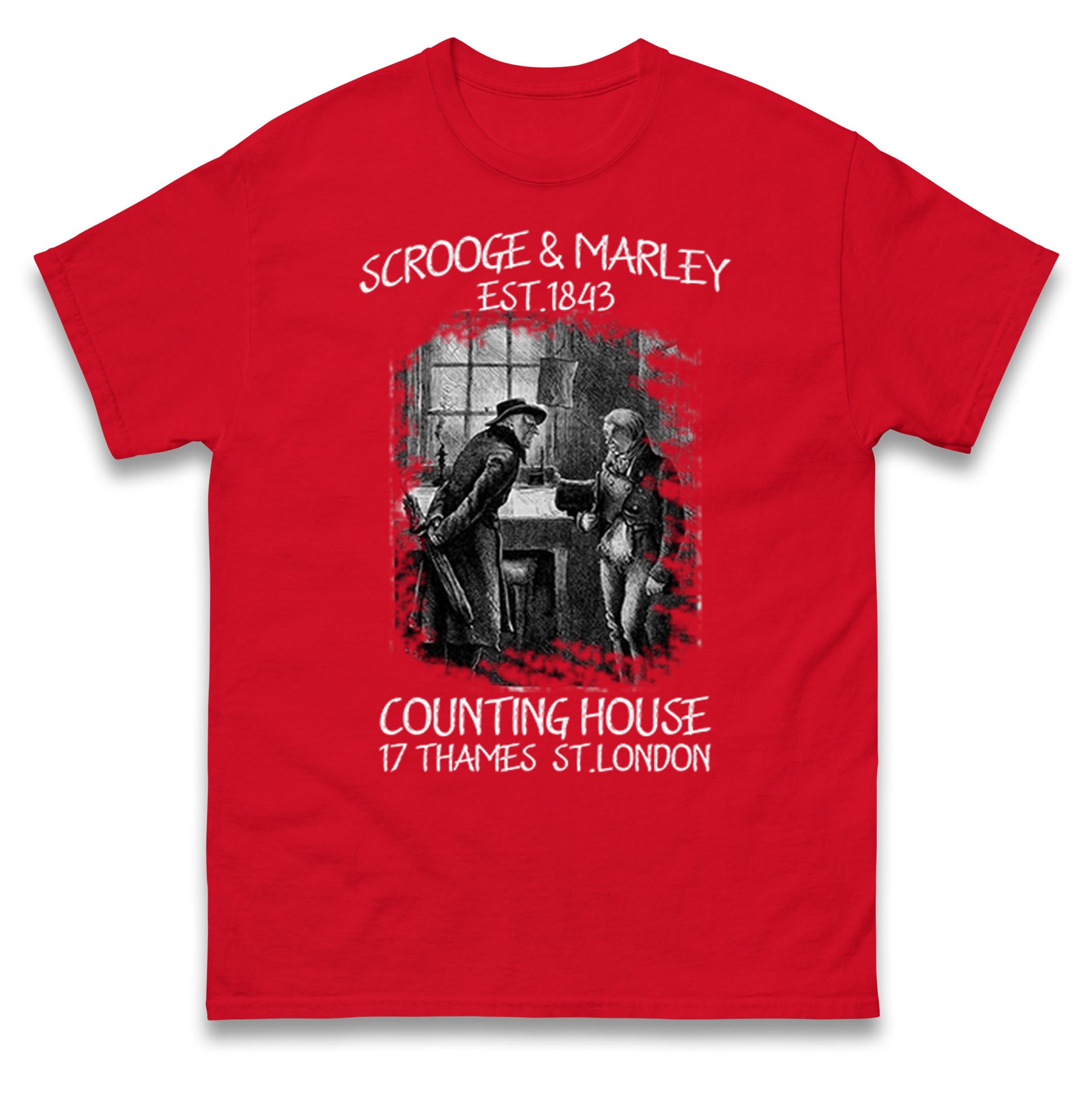 

Scrooge & Marley Counting House Christmas Mens T Shirt Womens Tops Tees 3XL
