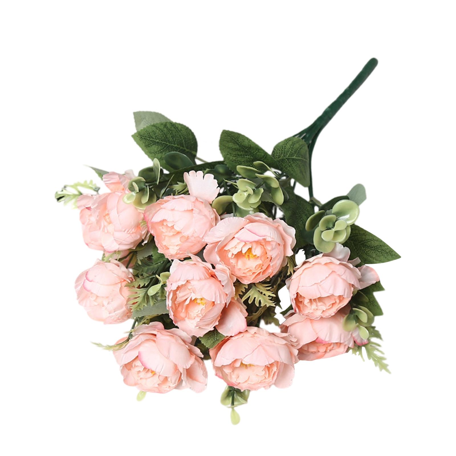 

10 шт. / Пучок Европейский Искусственный Пион Декоративный для Вечеринки Шелковые Искусственные Цветы Пионы для Домашнего Декора DIY Свадебное Украшение Венок шампанского
