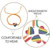 6pcs Bohemian Style Rainbow Bracelet Handmade Braided Rainbow Rope for Men Women  Gift