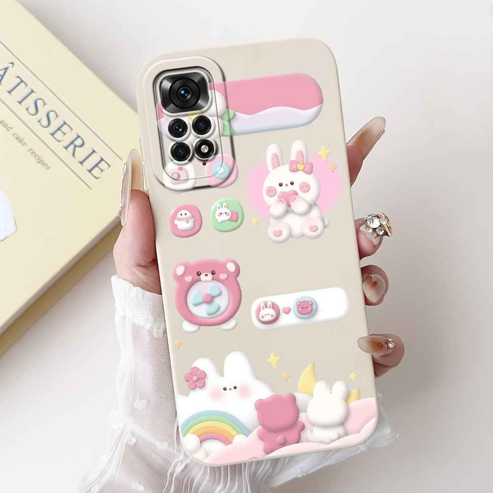 Cute Girl Cover For Xiaomi Redmi Note 11 Pro 4G Casing Soft Silicone Fundas Case For Redmi Note 11 Note11 Pro Cover Coque