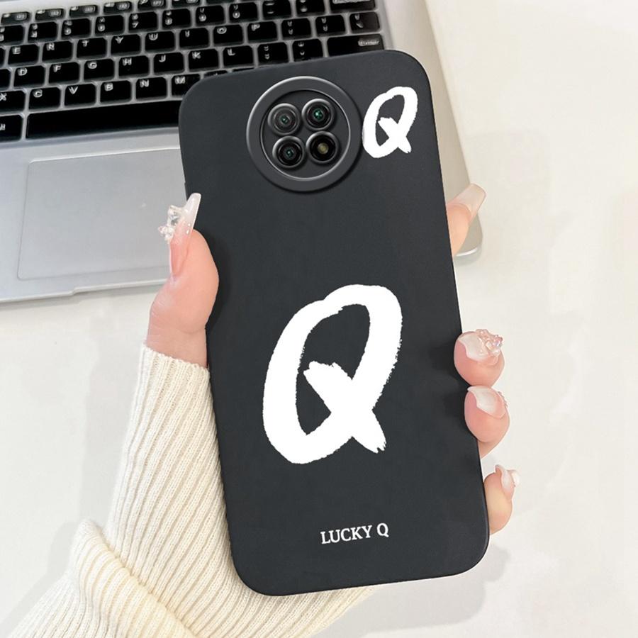 For Xiaomi Redmi Note 9T Case Soft Silicone Coque Lucky A-Z Letter Painted Shockproof Funda for Redmi Note 9 5G note9 TCover