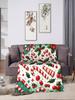 Cozy Candy Cane Christmas Blanket  Warm Soft Plush Throw for Bedroom Living Room Couch Decorative Flannel Bedspread