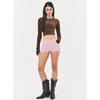 RAWMANTICS Raw Logo Velvet Hot Dolphin Pants Barbie Pink