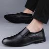 Solid Color Genuine Leather Shoes for Men New Designer Men Business Dress Shoes British Casual Loafers Man Oxford Shoes