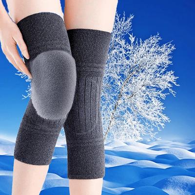 1 Paar Winterwarme Kniepolster für Damen Herren Alte Leute Kalte Beine Arthritis Kniebandage Knieunterstützung Laufen Verdicken Knieschoner