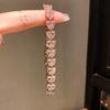 Heart Shaped Double Layer Zircon Crystal Bracelet For Women With Elegant Design And Gift Use