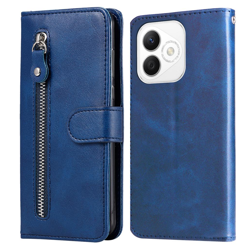 For Honor X60i 5G Case Zipper Wallet Calf Texture PU Leather Phone Cover