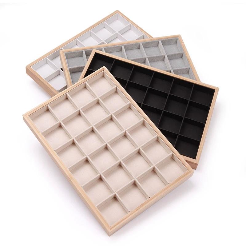 24 Grids Jewelry Tray Multipurpose Display Storage Trays Jewellery Organzier For Earring Ring Bracelet Necklace Hair Accessories