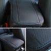 Black Leather Armrest Cushion Cover Center Console Box Mat Car Protector Pad