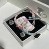 Woven Black and White Cat Head Couple Bracelet Cute Colored Cat Head Gift Hand Rope for Girlfriends and Friends
