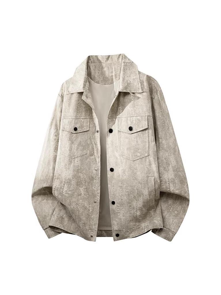 Men's Tie-Dye Spring/Autumn Casual Street Style Jacket
