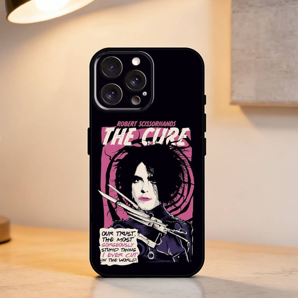 The Robert C-CureS Smith Robert Smith Phone Case For iPhone 17,16,15,14,13,12,11 Plus,Pro Max,XS,Soft Silicone Black Cover