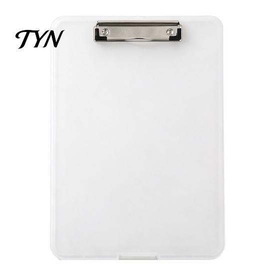 Portable File Folder Plastic Storage Clipboard, Letter Size Slimcase with Pen Holder, 200 Ergonomic Handle Clip Board Sheet Capacity, Durable Document