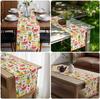 Summer Fruit Pineapple Lemon Strawberry Linen Table Runner Party Decor Reusable Kitchen Dining Table Runner Wedding Decorations