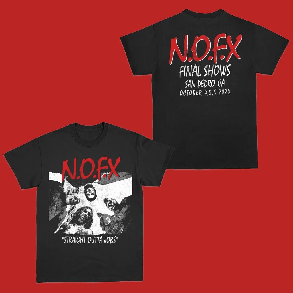 Hot Sale Alternative Rock Band Nofx Classic Poster Print Tshirt Men Women Cotton Oneck Loose Casual Oversized Summer New Tee