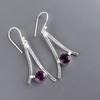Amethyst Gemstone 925 Sterling Silver Jewelry Handmade Earrings 1.45" For Gift EE-66-7