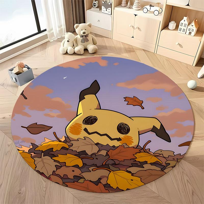 17 Styles Pokemon Cards Print Round Carpet Bedroom LivingRoom Mat Sofa Home Children's Room Decor Rug Free Shipping Holiday Gift