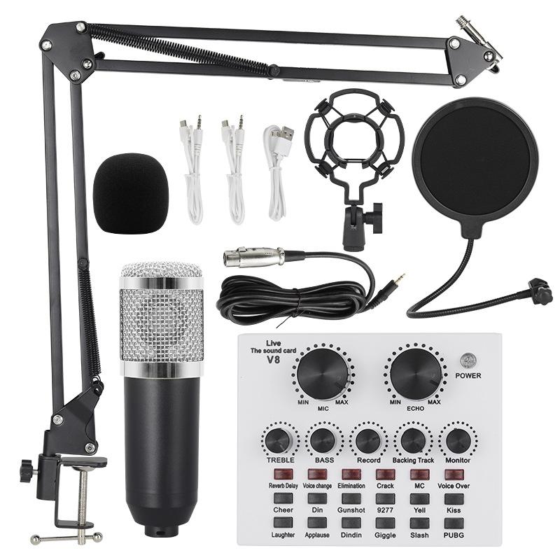 Freeboss Bluetooth Computer Record Sound Card USB Record 6 Channel Digital Effects Audio Mixer for Mobile Phone Computer PC