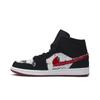 Air Jordan 1 Mid SE 'Newspaper Air Times' (Unisex) Black / Gym Red / White Vintage Basketball Shoes 852542 061