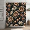 Unique floral shower curtain featuring roses perfect for adding a touch of elegance to any bathroom decor Made from high-qualit
