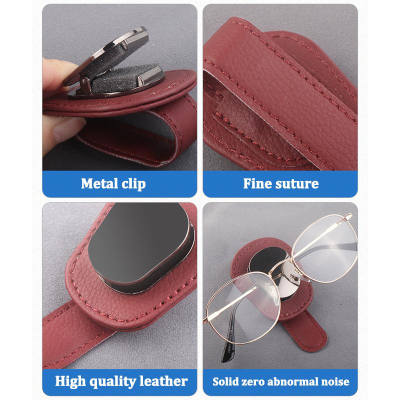 CAPR9 Car Glasses Clip Sun Visor Storage Clamp Ticket Card for Skoda Fabia Yeti Rapid Kodiaq Mk3 A4 A6 A7 Kamiq Karoq Vrs Accessories