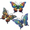 1/3/4pcs Outdoor Metal Butterfly Wall Art Decor Courtyard Crafts Iron Home Wall Decoration Pendants Garden Wall Hanging