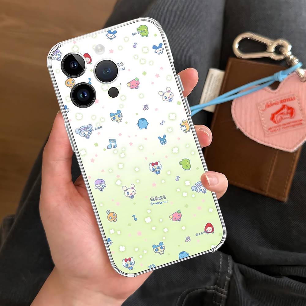 M-Mametchi Phone Case Soft Transparent Case For IPhone 17 16 15 14 13 12 11 Pro Max Mini Plus Shockproof Cover Case