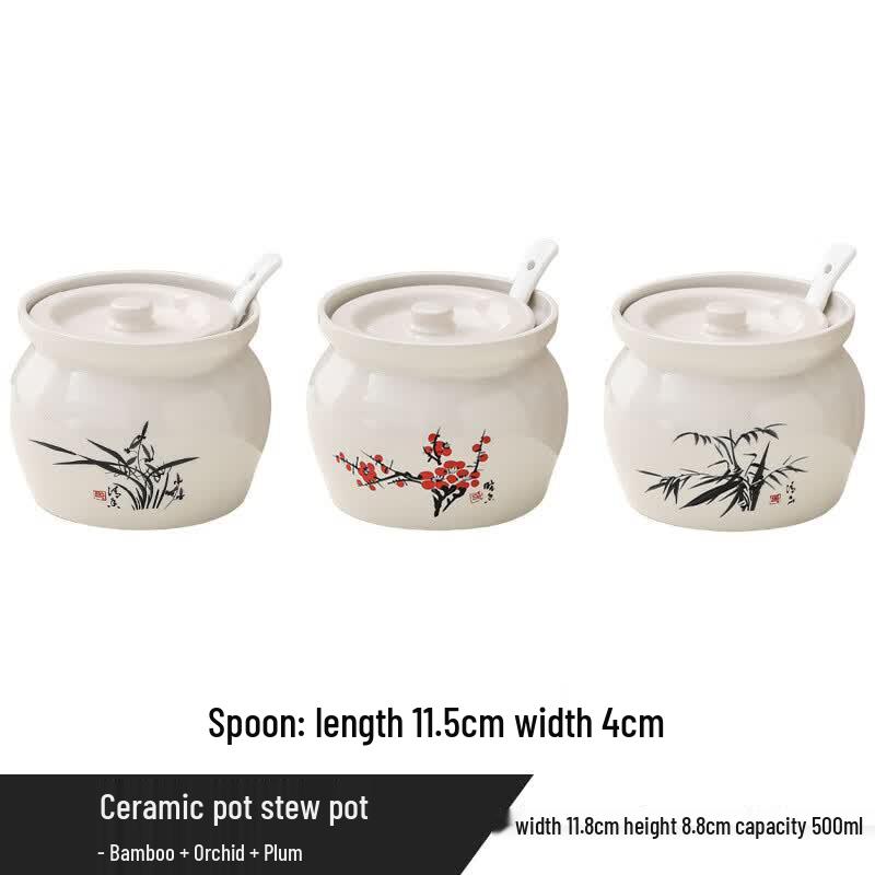 Ru Han Ceramic Double-Boiler Stew Pot Set