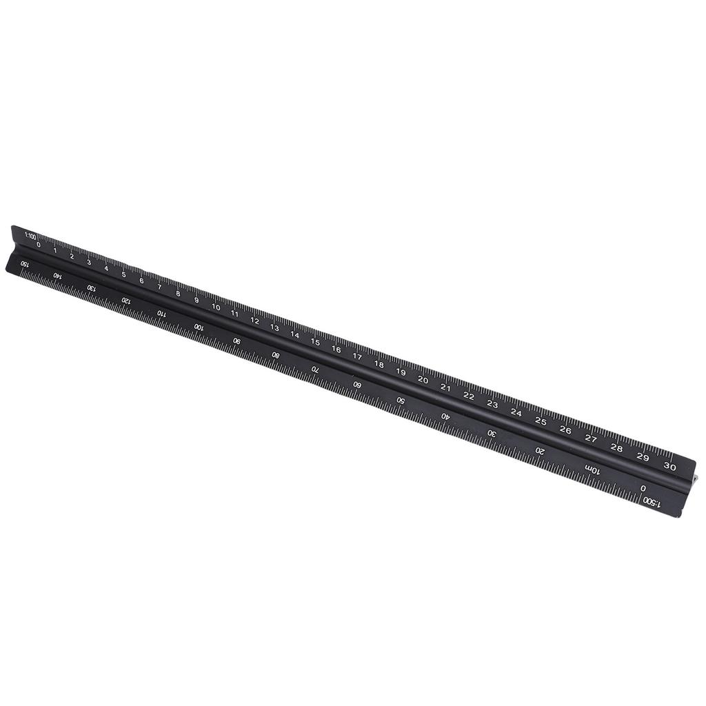 Triangular Engineer Scale Ruler Aluminum 30cm 1:100 1:200 1:250 1:300 1:400 1:500 Architectural Scale Ruler for